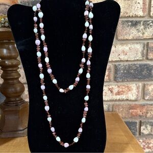 Hawaiian Koa seeds and teardrop job's tears necklace